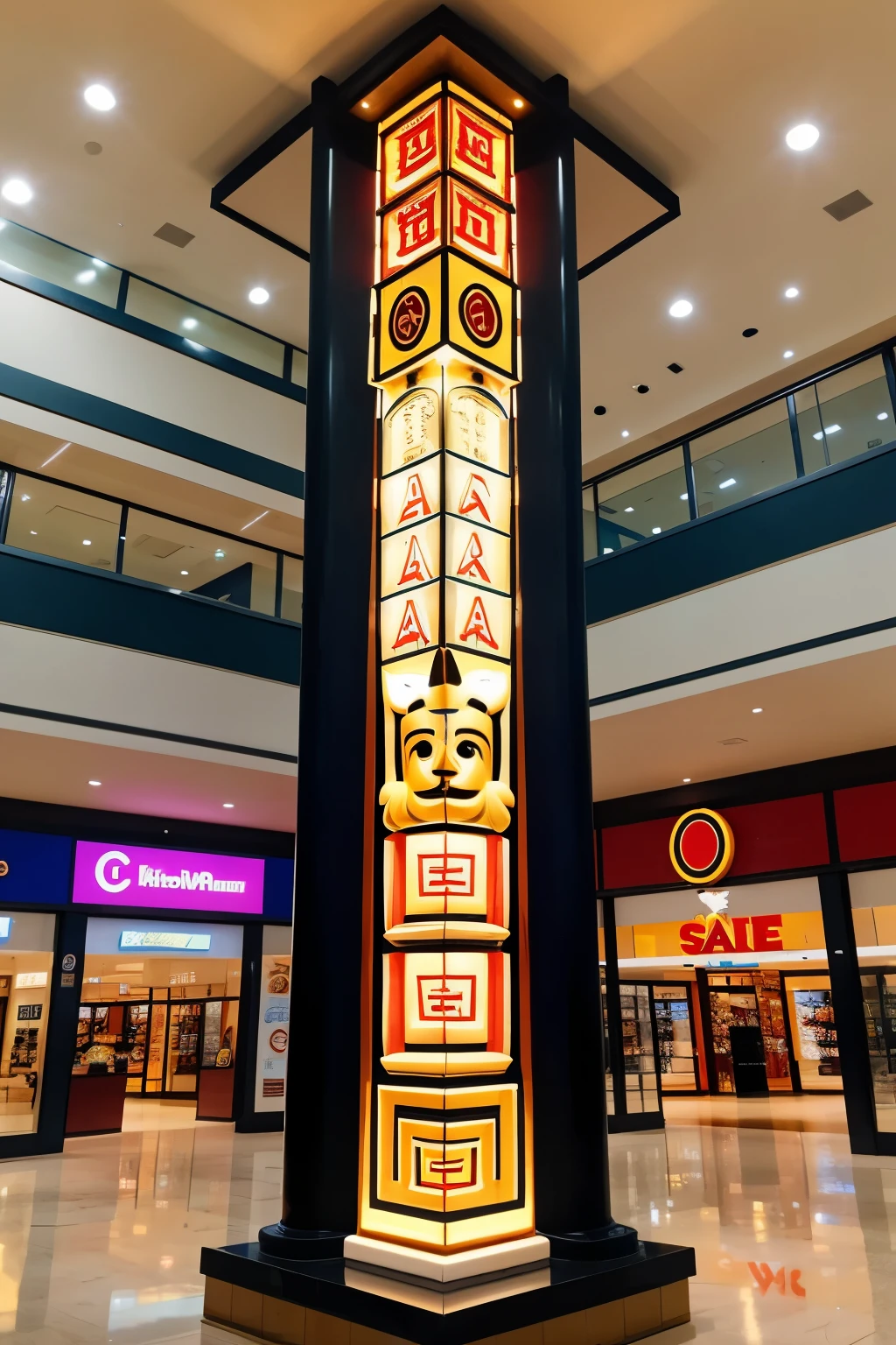 have a guiding totem (similar to those located in shopping centers), and that it contains a setting on the screen, in order to be at the height of the user