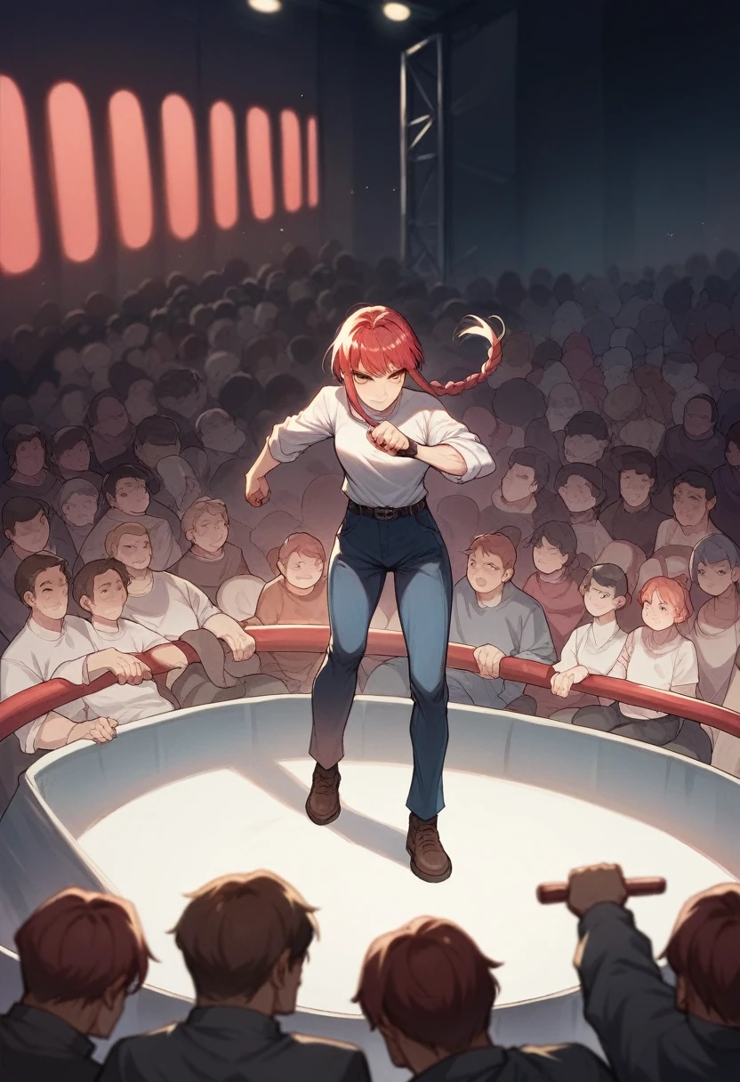 makima fighting with gojo in a movie theater