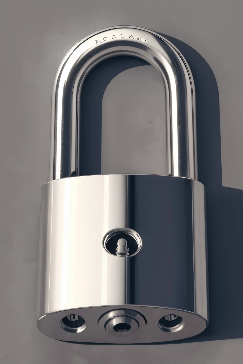 drawing of a large gray padlock