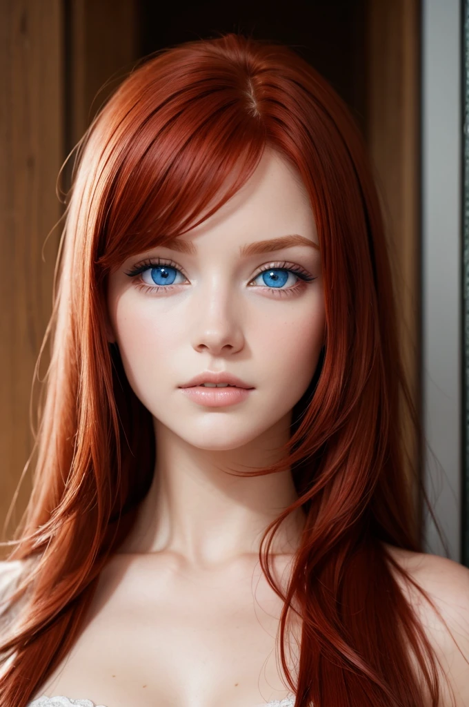 Beautiful redhead blue eyes
