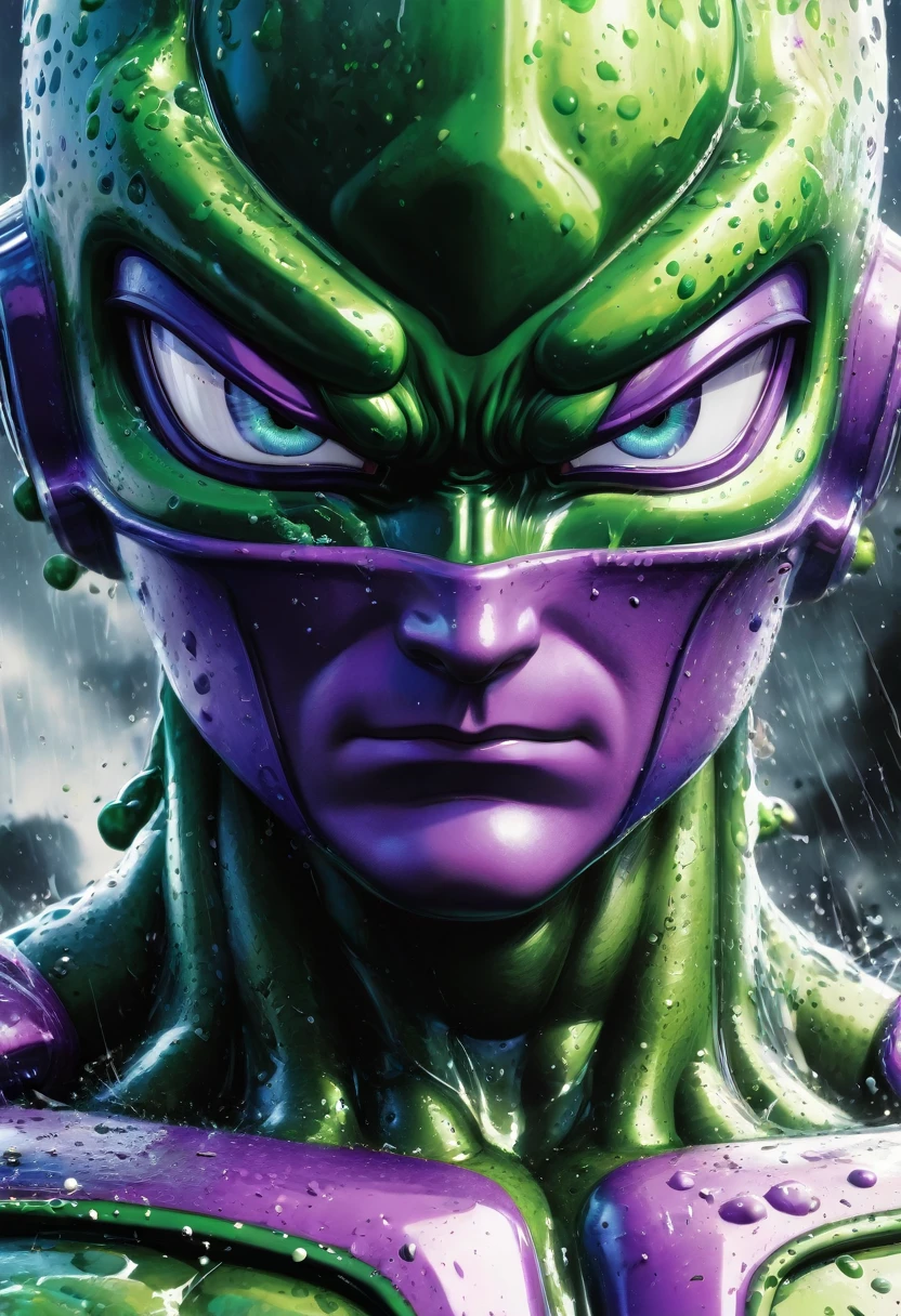 (((Very close up (((imperfect cell))),((Surreal and cinematic images))),(((Color Splash Images))),(((Front Images))),(((Akira Toriyama)))