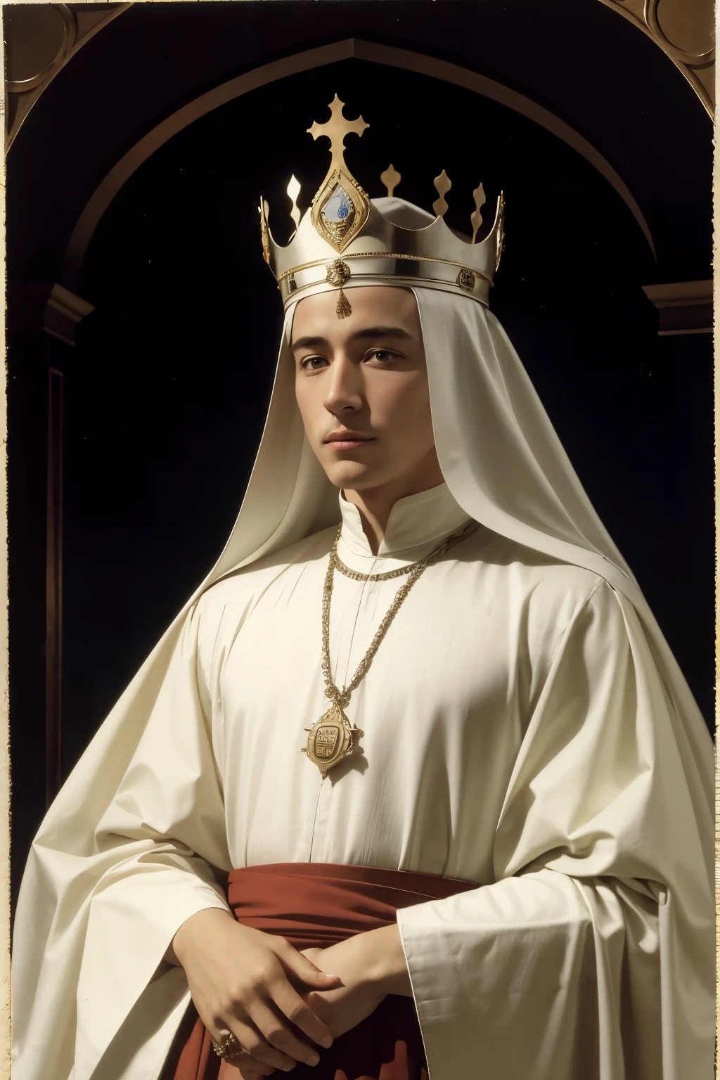 King Baldwin IV in his most famous poze
