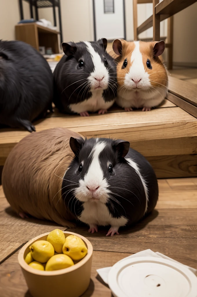 Several guinea pigs