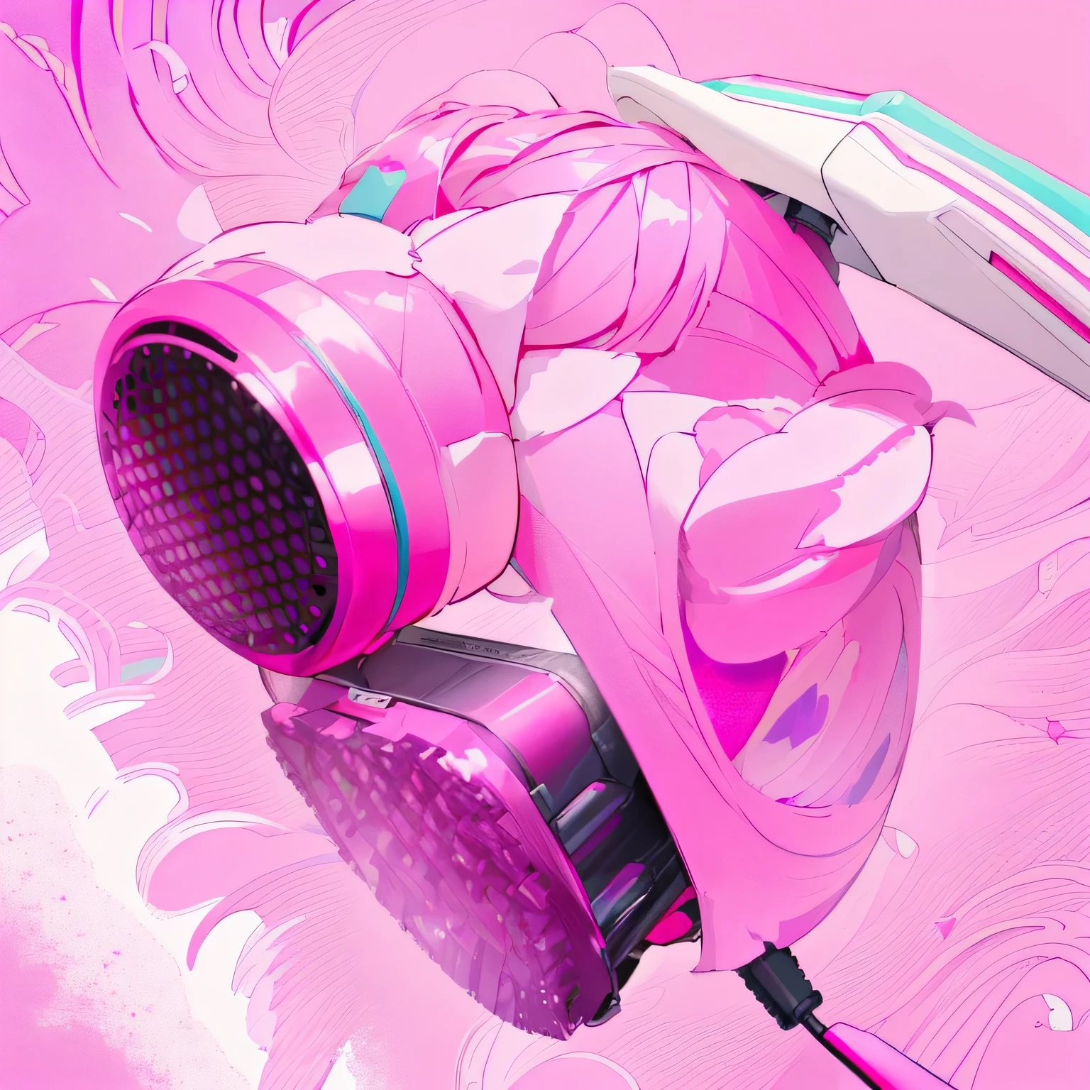 alguém está segurando um hairdryer rosa na mão, hairdryer, hyper, (pink colors), 360º, professional product pPanaso, pink power, many colors, 3 6 0 p, 2 0 2 0 fashion, 4 8 0 p, 480p, official product image, appealing, Panas, extremely, Pink Magic, Color Vibrant, Domestic