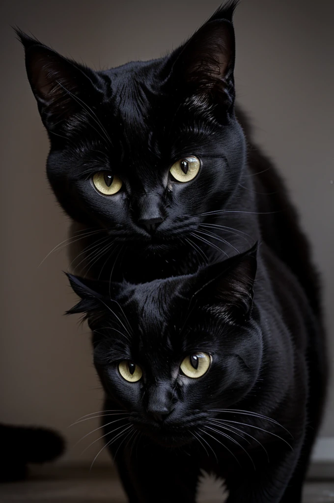 A black cat