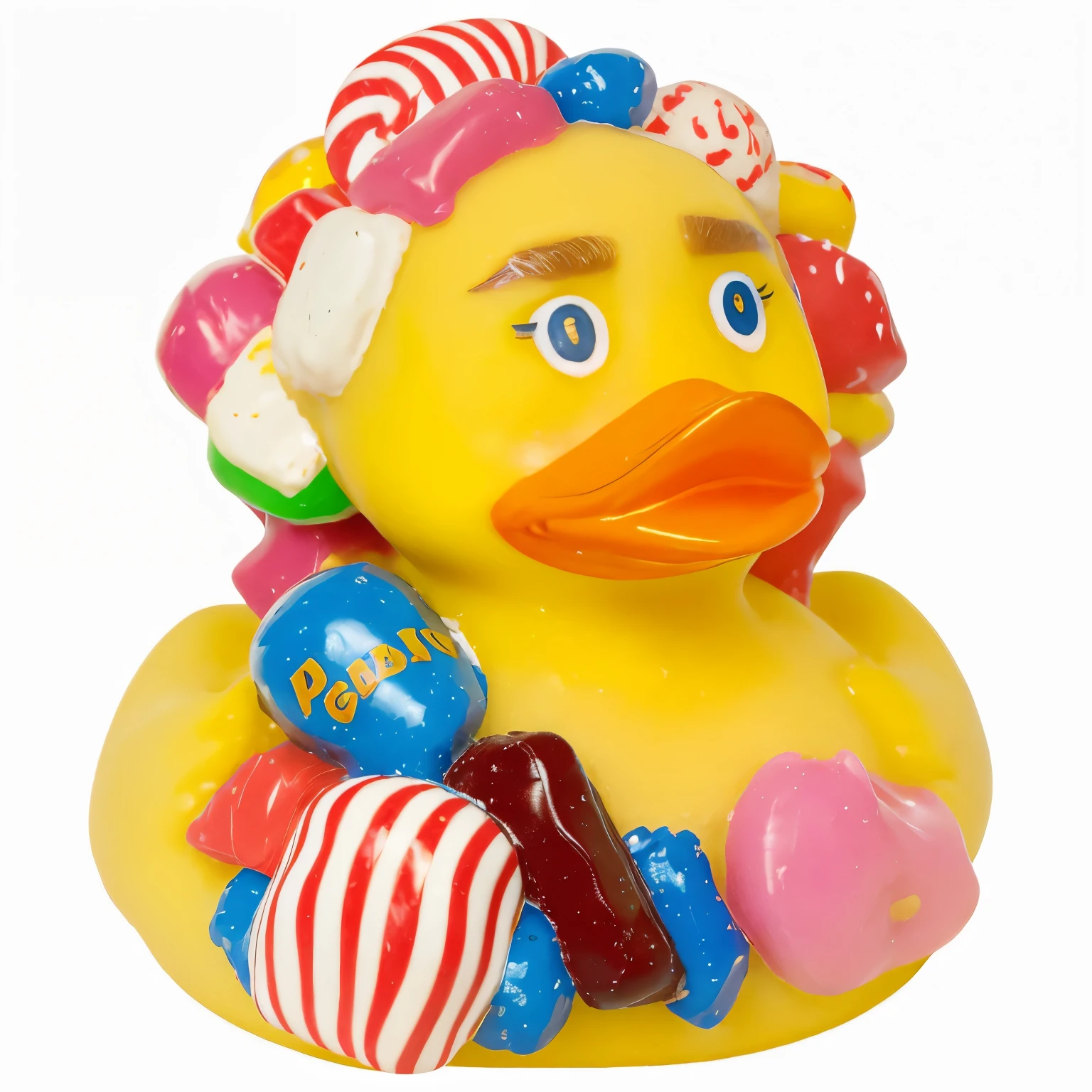 rubberduck, Putin, in a pile of candy8k, 4k, detailed