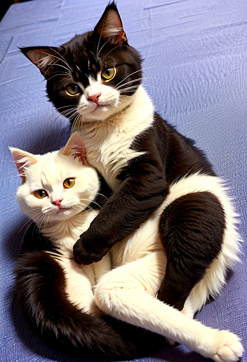 Cute cat, playing，Fluffy cat