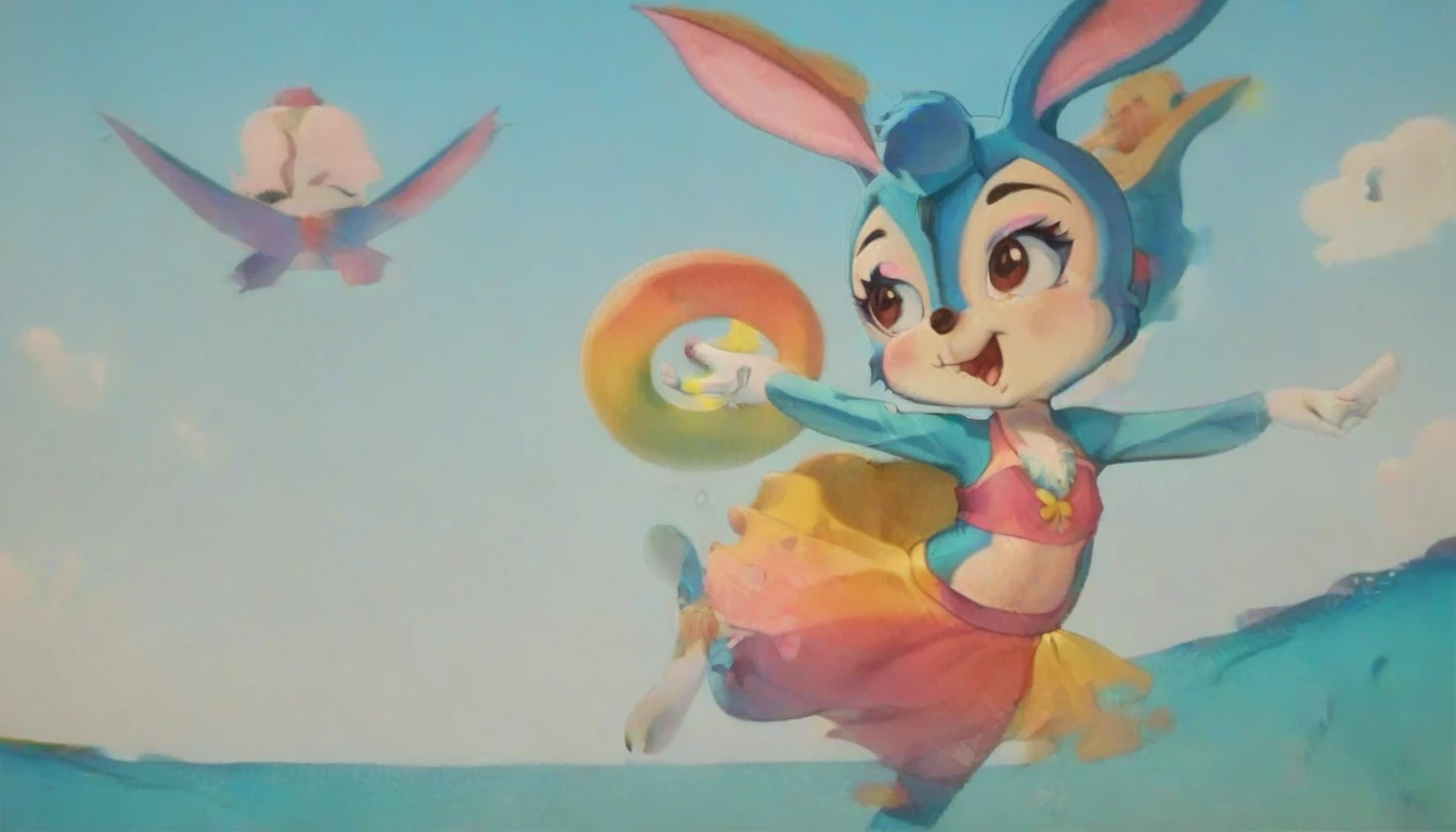 Solitary,Animal ears,open mouth,Rabbit ears,Smile,simple backgroun德,hairy,Happy,1 girl,Sexy look,Beach,Bikini,Standing,Standing on one leg,full bo德y,Brown eyes,blush,Gloves,outstretche德 arms,re德 eyes,white Gloves,hairy female,Animal nose,Leg lift,Bunny Girl,Blue fur,Blue Hair,Tail,flat chest,Raise your arms,bo德y fur,sprea德 arms,:3