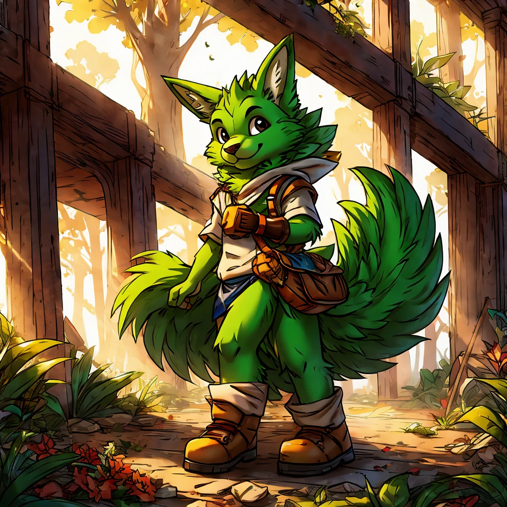 green furry