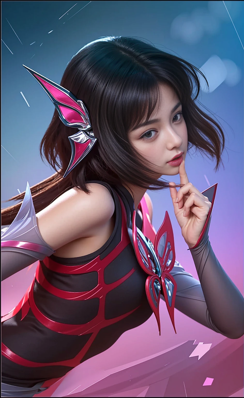  best quality, tmasterpiece,Ultra-high resolution,Clear face,（Reality：1.4），ferpect lighting，(upper body shot), (photorealistic:1.50), anime wallpaper, Guviz style artwork, cover-up fantasy up to magic , by Yang J, Guviz, beautiful artwork illustration, beautiful digital artwork, beautiful digital illustration, Li Song, beautiful anime portrait, art style in Beauvot, 1girl, 独奏, green eyes, Detail crystal skin, Glowing skin, cinematic lighting, ferpect lighting, 