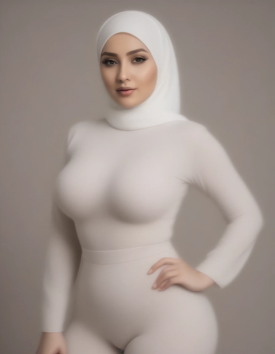 Tall,sexy thigh, Stylish big breast women in sexy hijab style