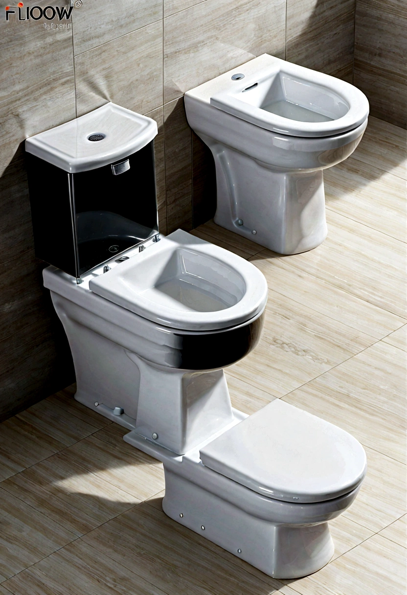 toilet ,(toilet bowl),((Floor drain)),wash basin,Shower head,mirrors,Cabinet clearance,the detail, 4K, k hd, high high quality