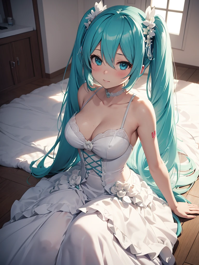 hatsune miku, wake up, wedding dress