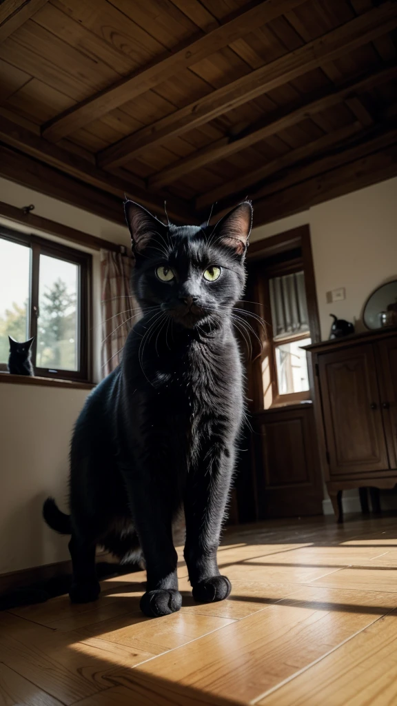 Spawns a black cat living in an old house in the countryside