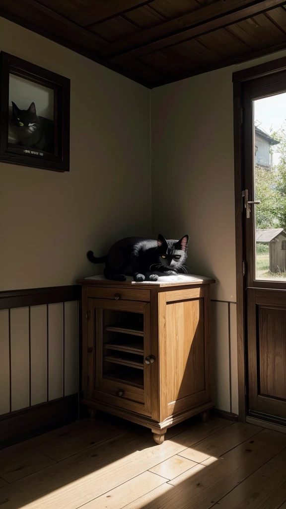 Spawns a black cat living in an old house in the countryside 