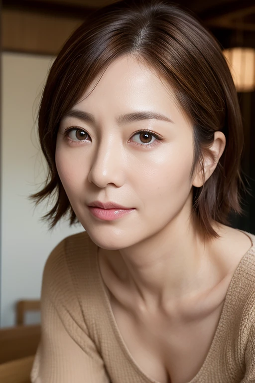 8K、high quality、Realistic Photographic Images、50 years old、Japanese women、Neat and clean wife、small 、housewife、Natural and realistic eyes、Beautiful brown hair、short hair、Sappin'、light makeup、Beautiful lighting、Golden ratio composition、smile、(Beige clothes:1.2)、Casual clothing、(No sleeve、Gaucho pants:1.5)、(Panty lines are clearly visible:1.5)、(Walking with a parasol:1.5)、Natural background、Blurred Background、Unclear、Mature Woman、Plain、smile、Black-haired、Small black eyes、Background blur