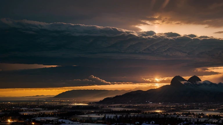A tranquil panorama of Earth bathed in twilight light, foreshadowing the impending apocalyptic storm to come.