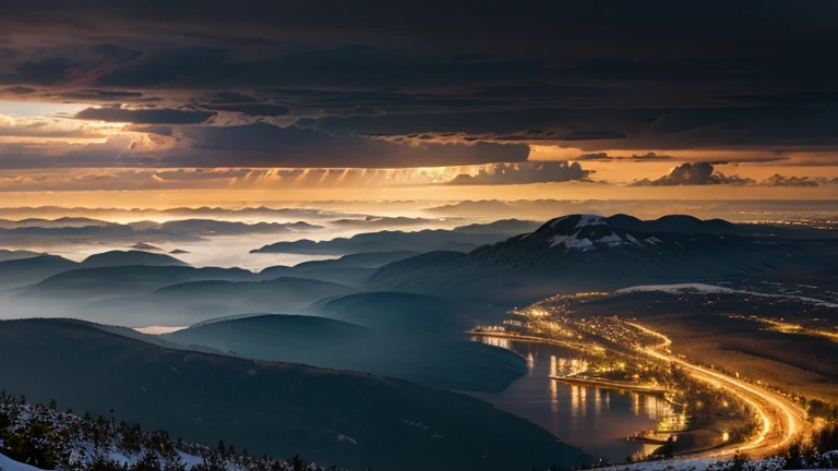 A tranquil panorama of Earth bathed in twilight light, foreshadowing the impending apocalyptic storm to come.
