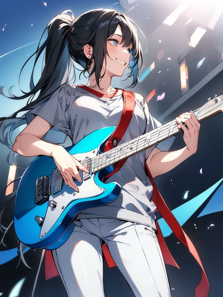 (masutepiece), (Best Quality), Highly detailed, Two boys, focus,Perfect face, Beautiful face, extra detailed face,(black-haired boy and white-haired boy:1.3),(happily face:1.4),(close your eyes and laugh:1.3),(white clothes:1.4),(moonlight:1.3),Petals flutter