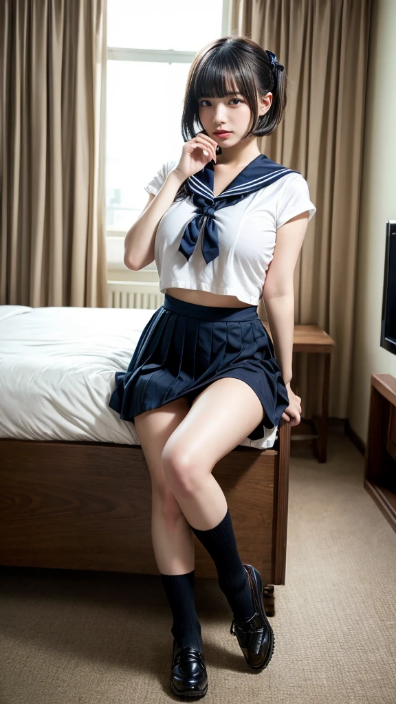 High school girls、、(((Short sleeves、Summer sailor uniform)))A pure and beautiful girl、((脚を開いて''pantiesを見せる''))、Sit on a chair with open legs、In the classroom、(Black pleated skirt)、Short sleevesセーラー服、綺麗なpubic、Big Breasts、Big Tits、Big 、((pubic、panties))、Show me your pants、Open your feet wide、(Straight Short Hair)、Show your pants、Henyo Henyo Face、(((脚を開いてpantiesを見せてください)))、Firm breasts、Protruding breasts、(ショーサイズpanties)、pantiesの食い込み、(((Pussy line、Cameltoe)))、Brown Short Hair