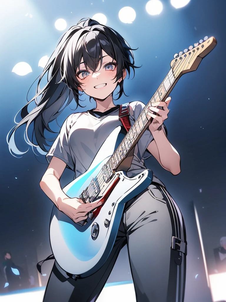 (masutepiece), (Best Quality), Highly detailed, Two boys, focus,Perfect face, Beautiful face, extra detailed face,(black-haired boy and white-haired boy:1.3),(happily face:1.4),(close your eyes and laugh:1.3),(white clothes:1.4),(moonlight:1.3),Petals flutter