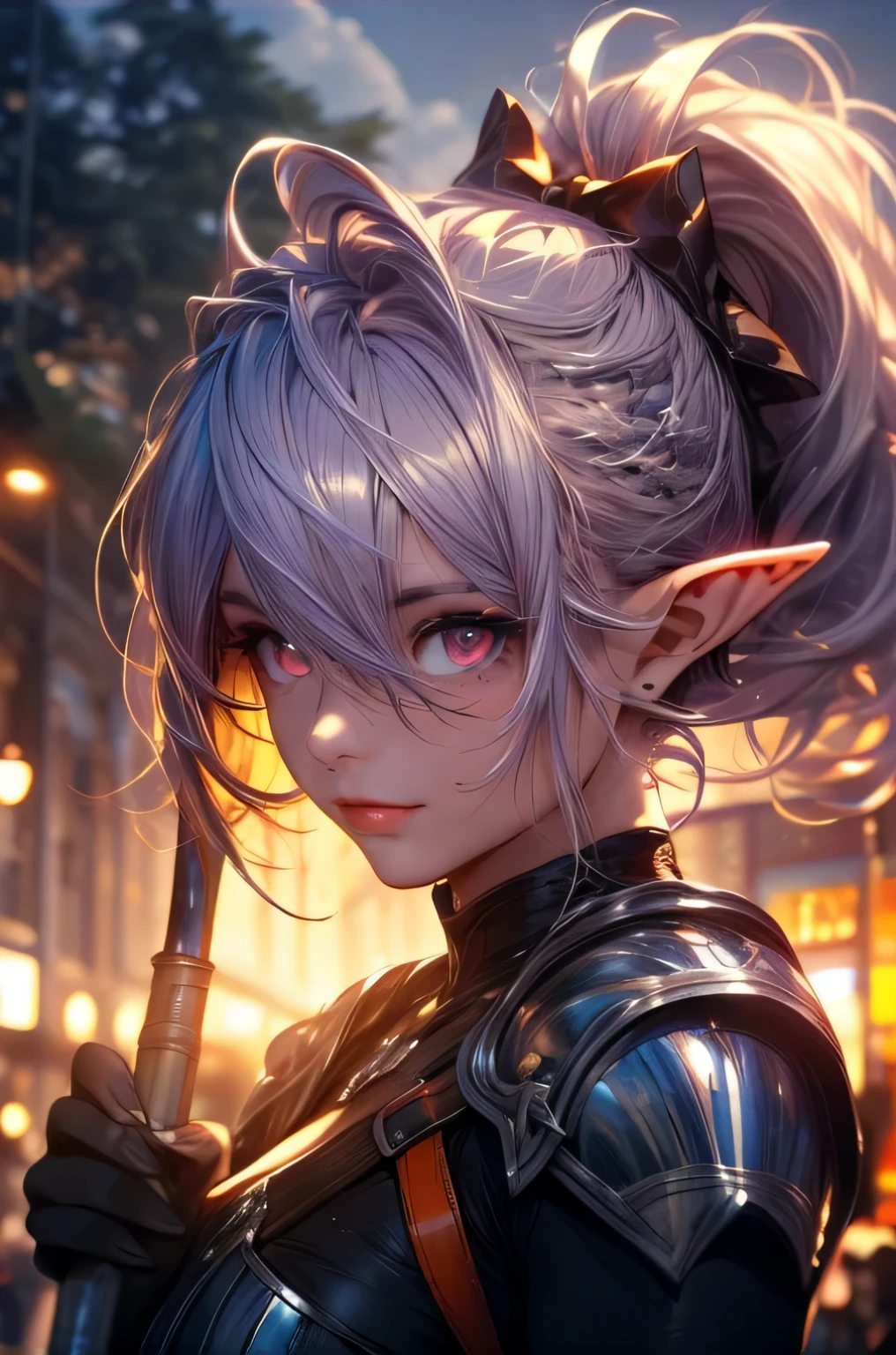 anime girl with a bow in her hand in a medieval city, detailed digital anime art, anime art wallpaper 4 k, anime art wallpaper 4k, extremely detailed artgerm, 2. 5 d cgi anime fantasy artwork, anime art wallpaper 8 k, anime style 4 k, anime wallpaper 4 k, anime wallpaper 4k, stunning anime face portrait, advanced digital anime art