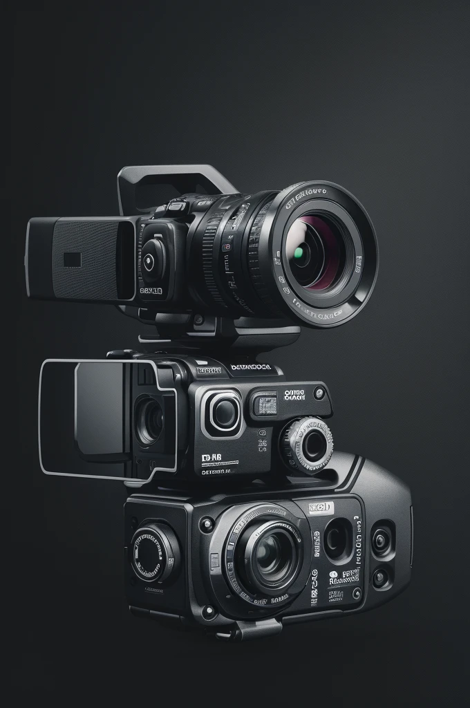 Camcorder reel drawing with dark background