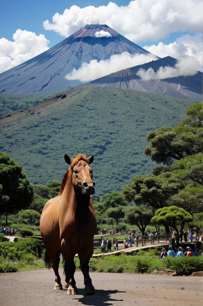 Zoo and volcano