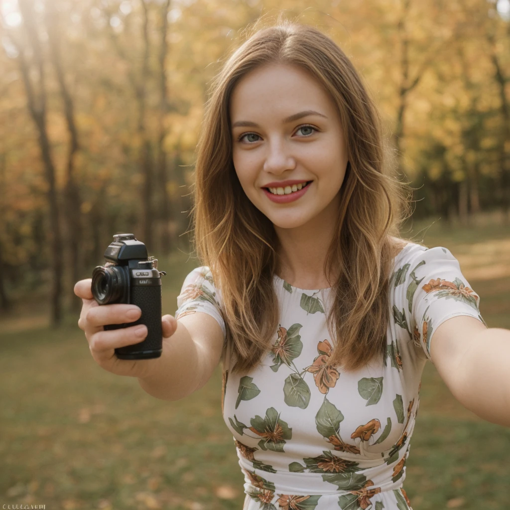 1girl, photorealistic, (((ugly face:1.5))), (((photorealistic))), (((raw photo in sequence))), (((natural lights))), (((detailed background))), (((26 to 35 years old))), (((upper body and upper legs))), (((detailed face))), photo_(wide), realistic, (((Caucasian woman))), (((long white blonde hair))), (((Caucasian nose))), (((Caucasian green eyes))), (((Caucasian face))), (((Caucasian lips))), (((sexy body))), (((wearing printed dress))), (((outdoor autumn photo))), slender, different poses, smiling, wide shot, upper body and upper legs shot, (((selfie shot))), (((white blond))), (((straight hair)))