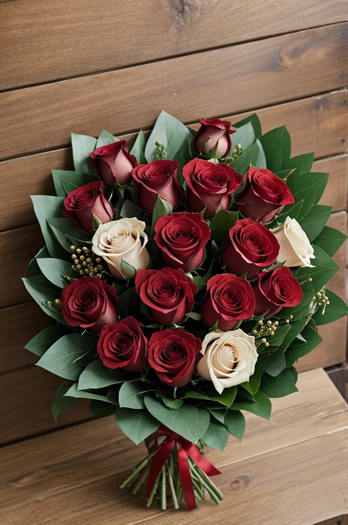 bouquet of red roses with the name tere
