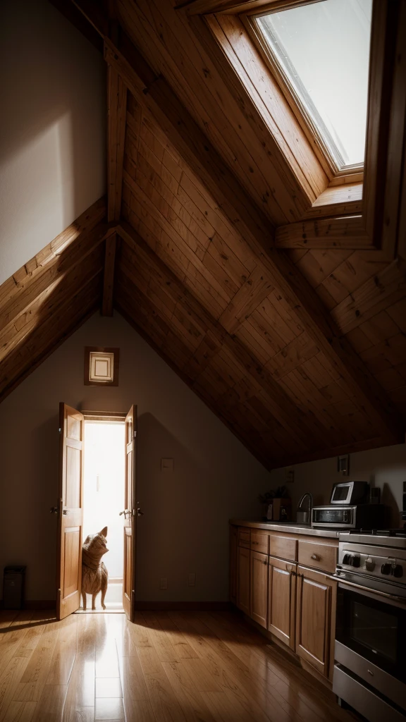 People listening to noises in the attic of their house