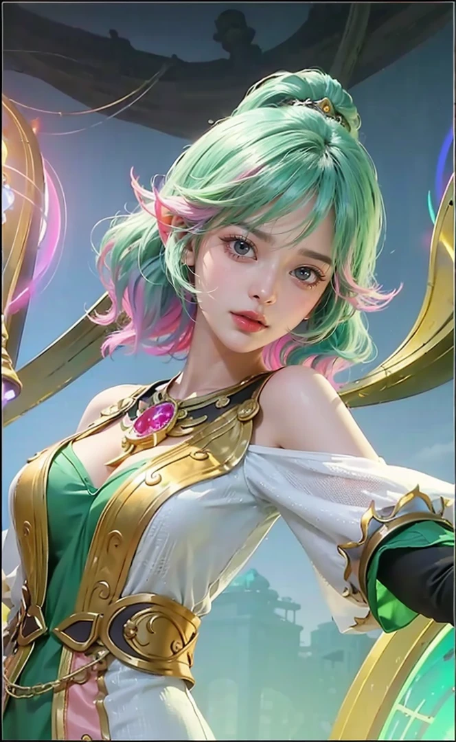 a close up of a 4 girls  ,blonde hair , big booobs ,  shadowbringers cinematic, 4 k detail fantasy, a beautiful fantasy empress, game cg, xianxia fantasy, xianxia hero, 2. 5 d cgi anime fantasy artwork, cinematic goddess close shot, ruan jia and artgerm, wow 4 k detail fantasy, hyperdetailed fantasy character