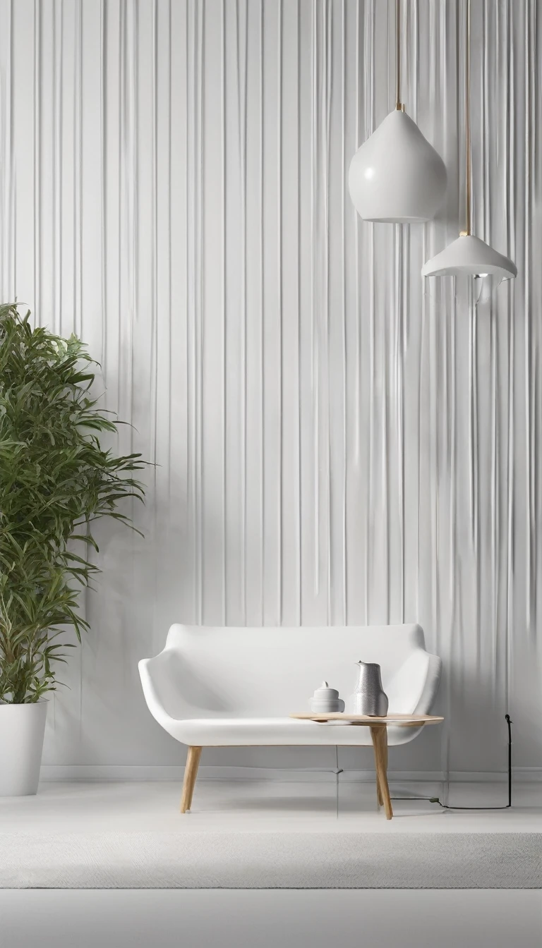 Create a hyper-realistic image of a minimalistic empty background in a pristine white color. The surface is perfectly smooth, with an immaculate and seamless finish, free from any textures or imperfections. Lighting should be soft and evenly distributed, avoiding any harsh shadows or overly bright spots, resulting in a clean and pure appearance. The background exudes a sense of modern simplicity, ideal for highlighting objects or products in the foreground. Subtle variations in white tones can be used to add depth and interest, while maintaining an overall uniform and unbroken expanse. The image should convey an atmosphere of calmness and sophistication, perfectly suited for a minimalist aesthetic