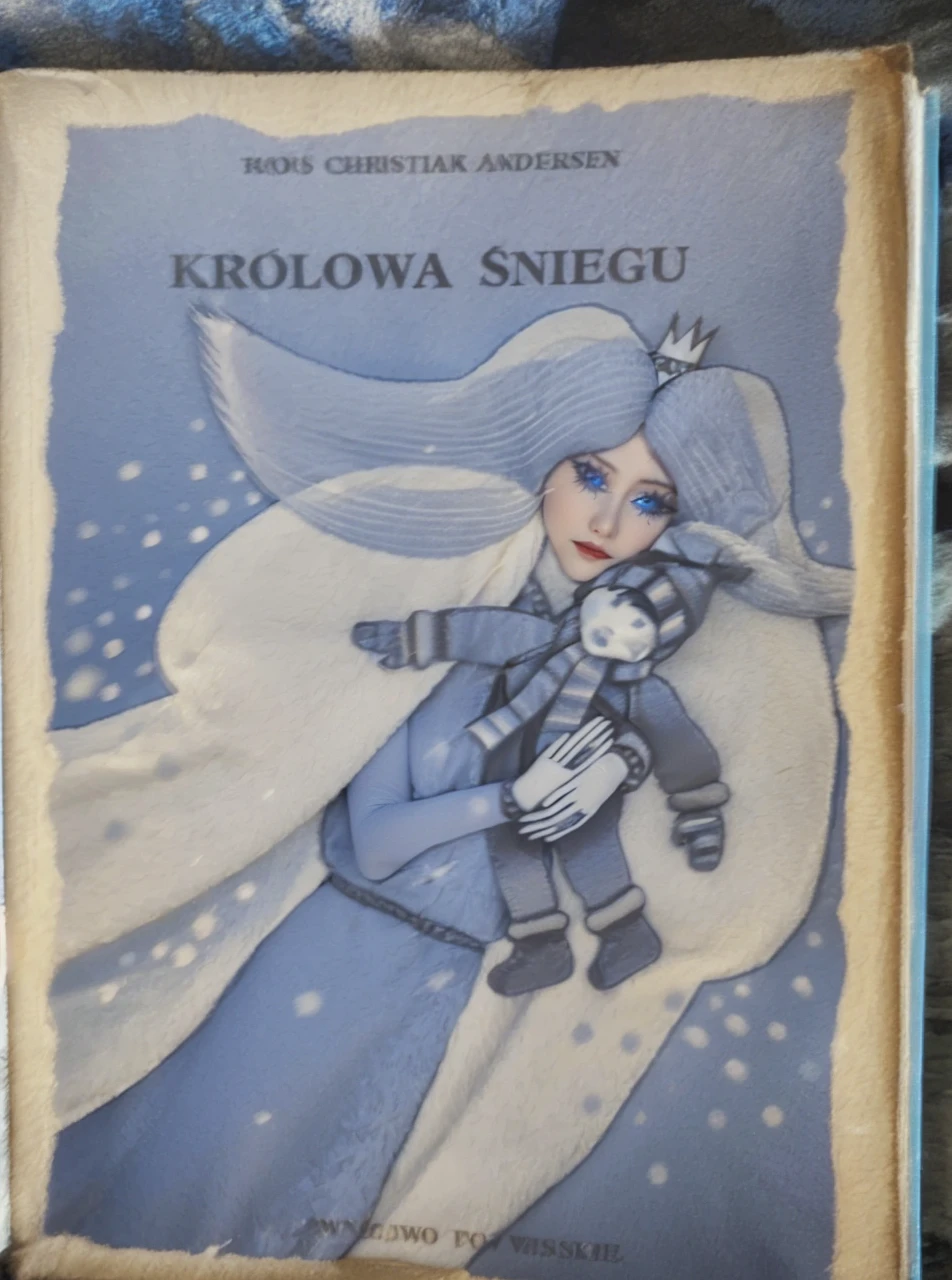 The Snow Queen fairytale , snow queen in white soft fox fur coat, real snow queen, snow queen hug in fur coat wrapped around her fur