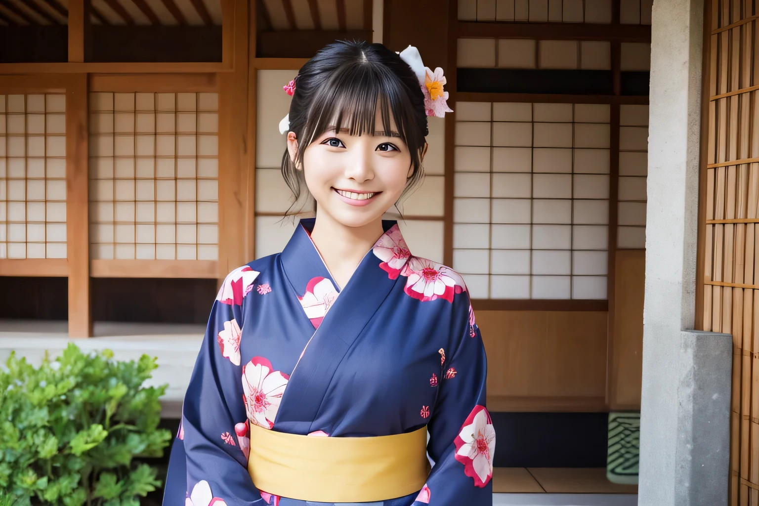 Beautiful woman wearing a yukata