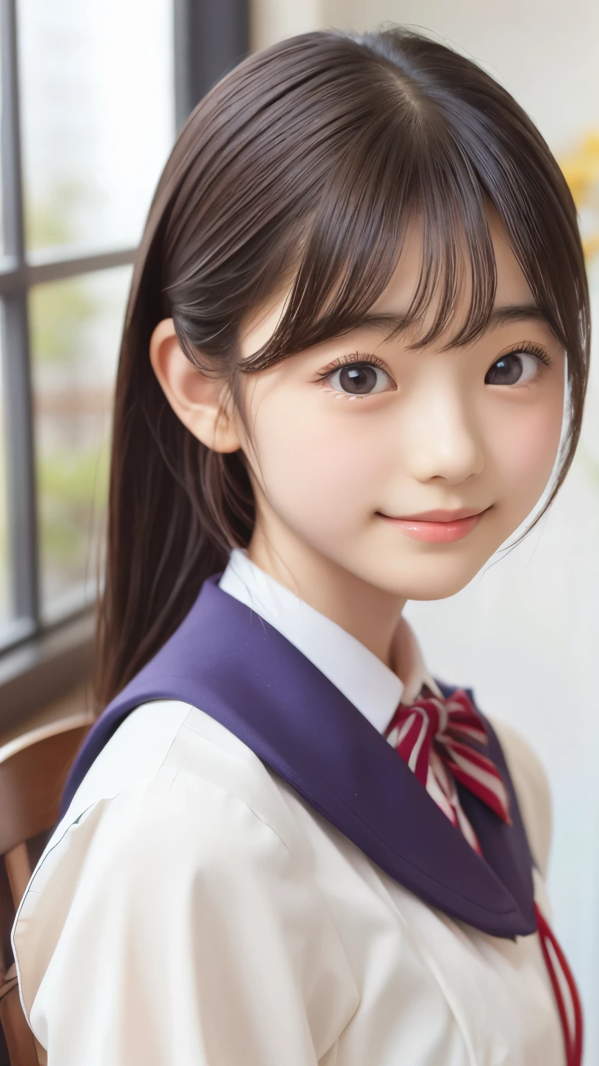 ((detailed face, cute face)), A young teacher stands in front of a blackboard