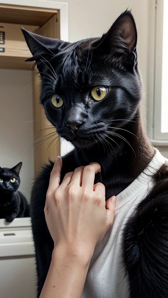 People finding a black cat in their home article