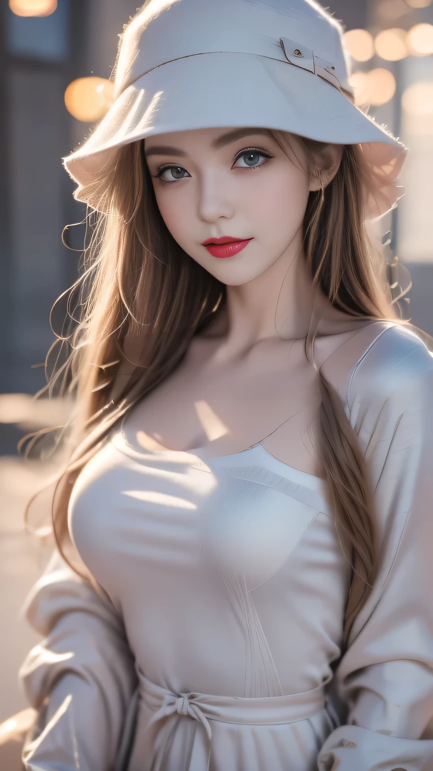 Close up of a doll wearing a hat and coat, Cute 3d rendering, Rendering a cute 3D anime girl, Realistic anime girl rendering, Soft 3d rendering, Realistic clothing, 3D Rendering Character Art 8k, Anime style 3d, 3D rendering style, Artwork in the style of Guweiz, Realistic full body