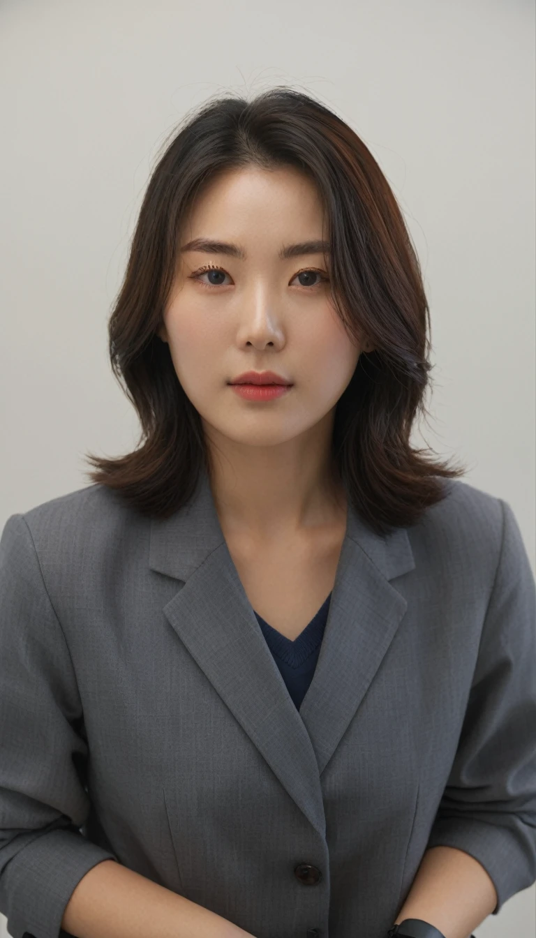 Best Quality, 8k, Masterpiece, (Portrait: 1.3), (photo realistic:1.4), (hyper realistic:1.4), Sharp Focus, looking at viewer, (smoother lighting:1.1), (increase cinematic lighting quality:0.9), realistic lighting, backlighting, light on face, ray trace, (brightening light:1.2), (Increase quality:1.4), sharp detail, (best quality real texture skin:1.4), finely detailed eyes, black_eyes, finely detailed face, 25 year old Korean woman
