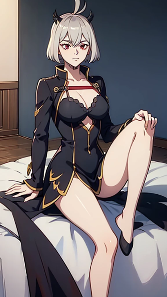 Nero , hot , legs spread , sitting , sexy