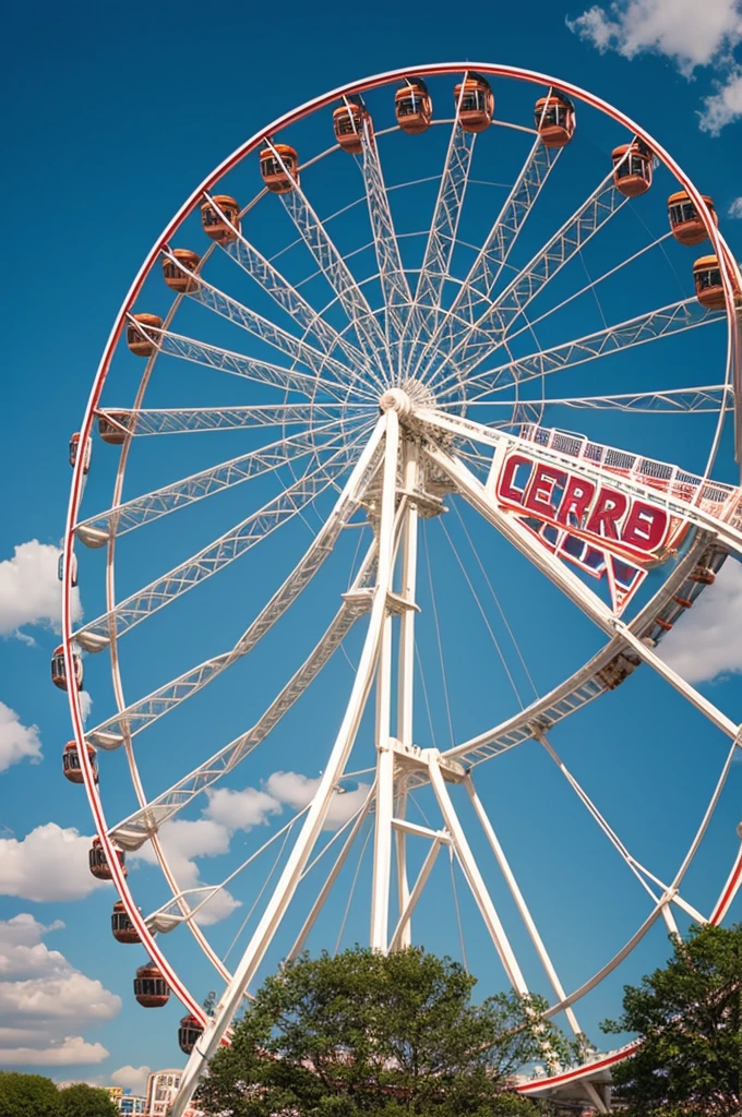 make a ferris wheel with perspective from below