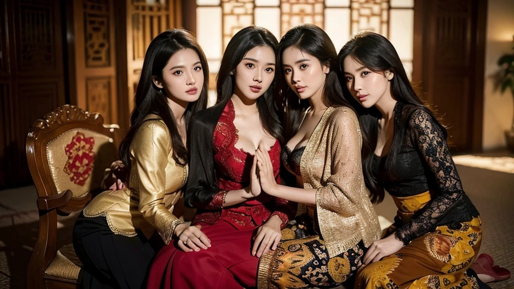 best quality, masterpiece, palace maids Hug and kiss each others ,hair ornament, syrian women, jewelry,Beautiful face,upon_body, tyndall effect, photorealistic, rim lighting, two tone lighting,(high detailed skin:1.2), 8k uhd, dslr, soft lighting, high quality, volumetric lighting, candid, Photograph, high resolution, 4k, 8k, Bokeh