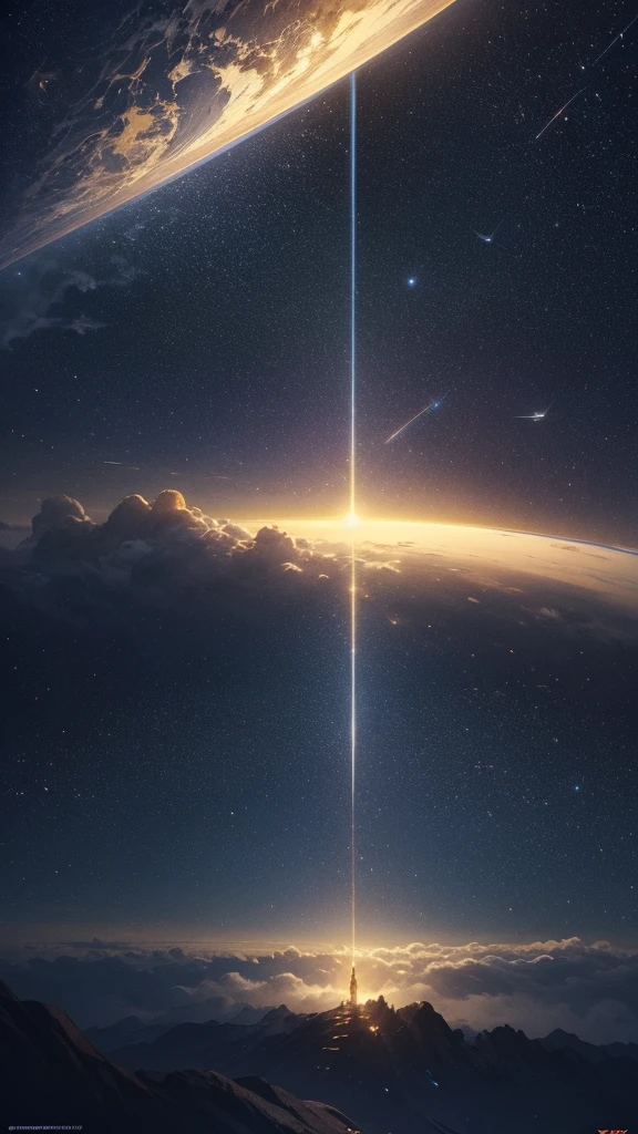 (Highly detailed CG Unity 8k wallpaper), A shibainu looking up at the night sky, The most beautiful space art panorama, SF universe scenery, planet, Ed Blinky, Atey Gailan, Professional and spectacular paintings from Studio Ghibli, Jeremy Mann, Greg Manchess, Antonio Moro, Trending on Art Station, Trending on CGSociety, complicated, High detail, Sharp focus, dramatic, Photorealistic paintings by Midjourney and Greg Rutkowski