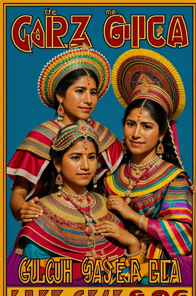 A poster of the Guelaguetza that is celebrated in Oaxaca with text in Spanish