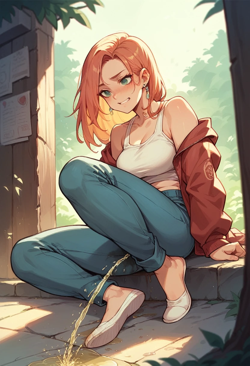Girl Peeing pants