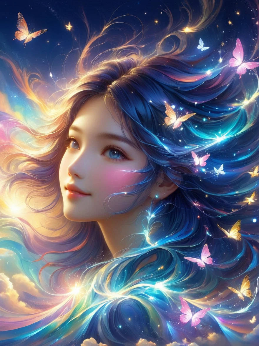 pure的女神,pure、enthusiasm、sincerity、romantic,Flowing with light and love