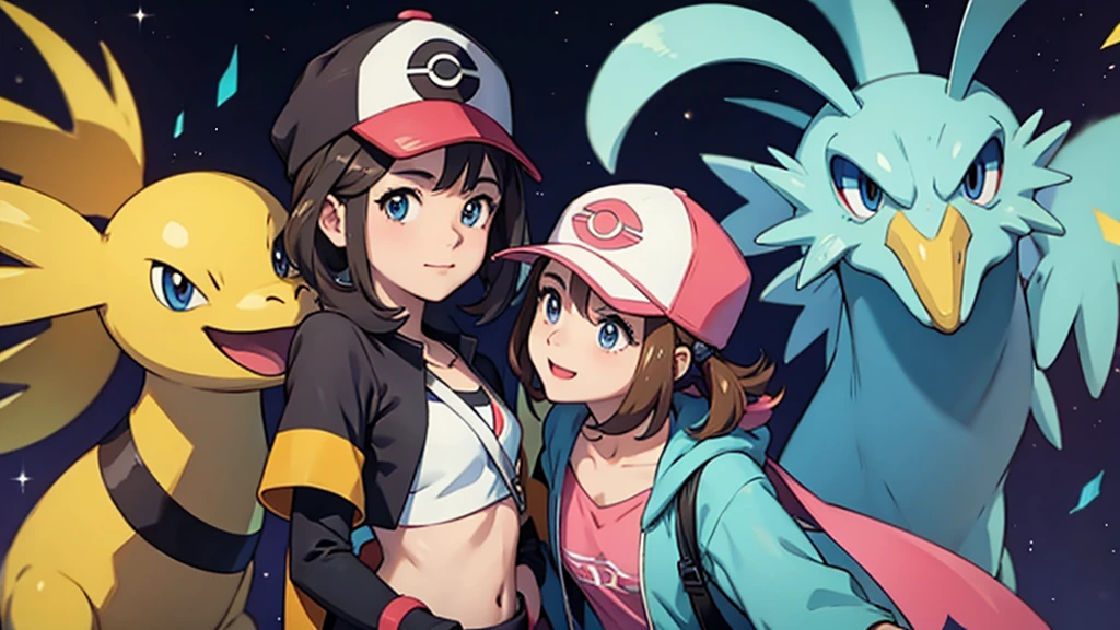 Pokémon that doesn't exist using a move with a paradisiacal setting in the background to use in a lofi