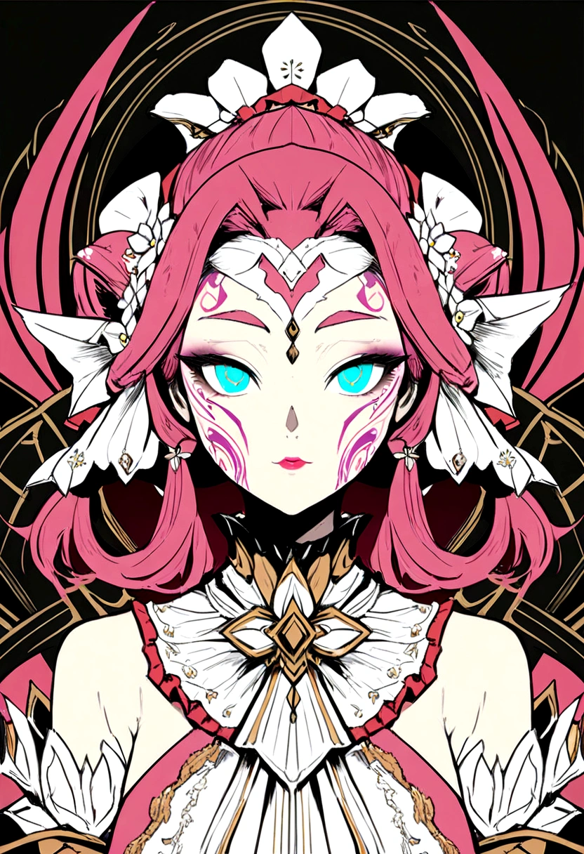 (1 girl), (((solo))), Full body standing painting, (solo), Clear facial features, (fox ear,Cherry blossom hair accessories,Bow knot), Simple line design, (( ukiyo-style, character design)), A combination of pink and colorful, Zephyr elements, Onmyoji detailed art, Standing drawings of characters, ((flatcolors)), tmasterpiece,top Quority,best qualtiy,Ultra-high resolution, ((Clear facial features,beautidful eyes,beauitful face, Exquisite facial features))