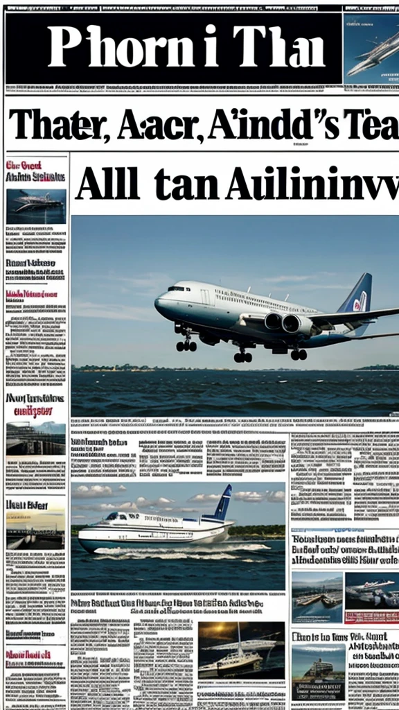 A newspaper highlighting key moments: ‘Miracle on the Hudson,’ ‘Heroic Landing,’ ‘All 155 Survived,’ ‘Captain Sully’s Bravery lands flight safety 