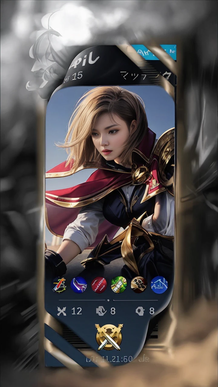 Best Quality, 1girl, kda, solo, long hair, short hair hair, dress,